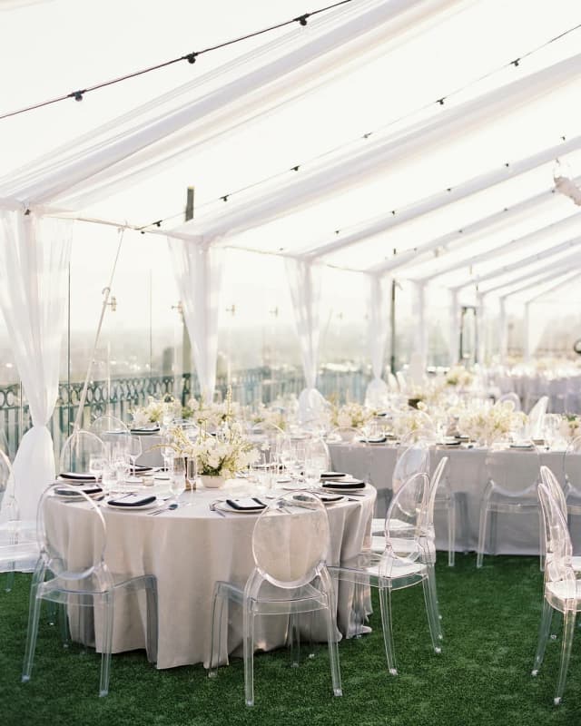 Ghost chairs at a modern wedding Ghost chairs at a modern wedding
