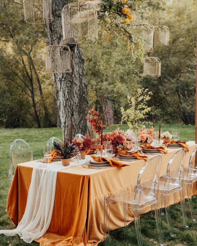 Ghost chairs at a modern wedding Ghost chairs at a modern wedding