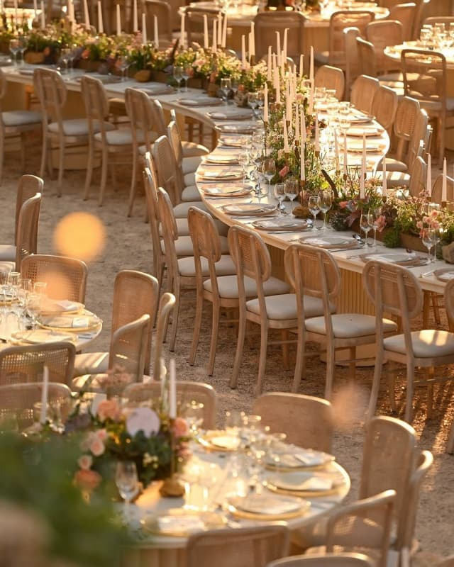Cane back chairs at a event Cane back chairs at a event